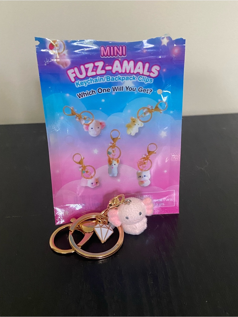 Fuzz-Animals Axolotl Keychain
